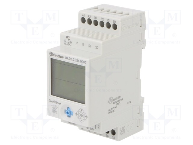DIN Rail Digital Timer, 84 Series, Multifunction, 0.1 s, 9999 h
