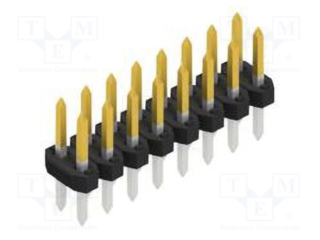 Connector: pin strips; pin header; male; PIN: 16; 2mm; THT; 2x8; 100V