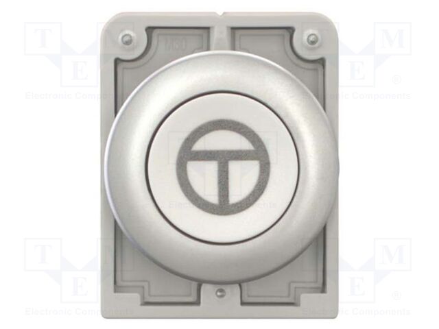 Switch: push-button; Stabl.pos: 1; 30mm; white; none; IP67; Pos: 2