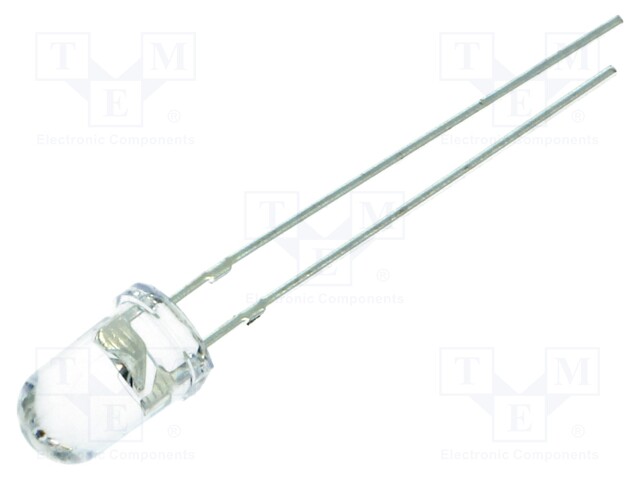 LED; 5mm; orange; 25000÷30000mcd; 15°; Front: convex; Pitch: 2.54mm