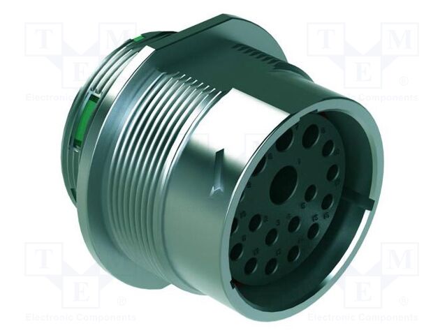 Connector: circular; socket; female; 25A; 250V; PIN: 18; IP67; silver