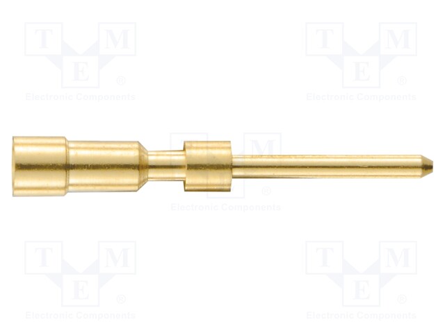 HAN M23 SIGNAL, MALE CRIMP CONTACT, 1MM, 0.75 1.50MM², GOLD 07AH5539