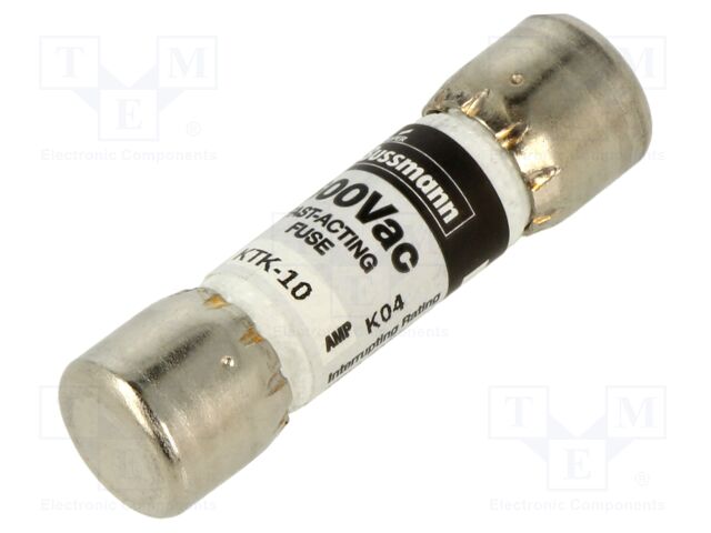 Fuse: fuse; quick blow; 10A; 600VAC; 10,3x38mm; bronze; LIMITRON