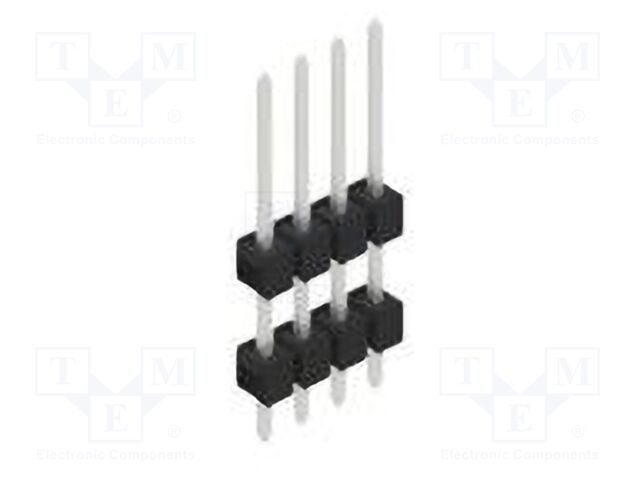 Connector: pin strips; pin header; male; PIN: 4; 2.54mm; THT; 1x4