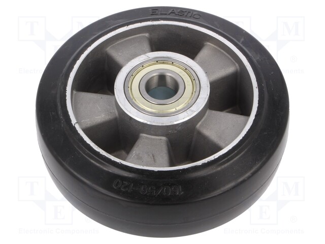 Transport wheel; Ø: 160mm; W: 50mm; 350kg; Mat: elastic rubber