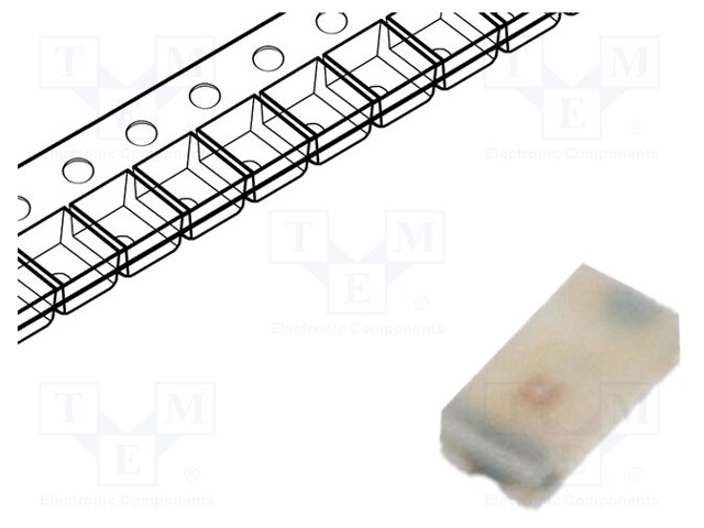 LED; SMD; 0603; green; 4.5÷15mcd; 1.6x0.7x0.4mm; 130°; 2.2÷2.6V