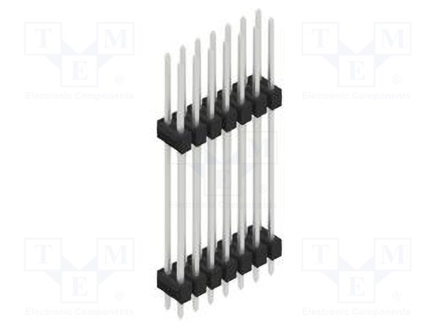 Connector: pin strips; pin header; male; PIN: 14; 2.54mm; THT; 2x7