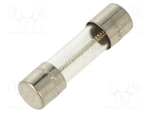 Fuse: fuse; time-lag; 2A; 250VAC; cylindrical,glass; 5x20mm; brass