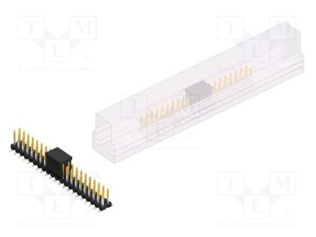 Connector: pin strips; pin header; male; PIN: 42; 2.54mm; SMT; 2x21