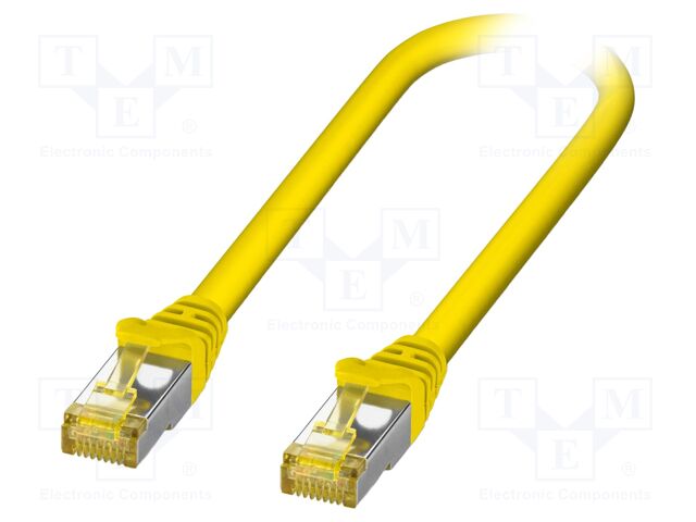 Patch cord; S/FTP; Cat 6a; RJ45 plug,both sides; stranded; Cu; 1m