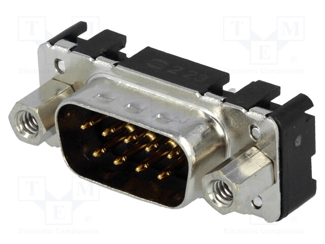D-Sub; PIN: 9; socket; male; with threaded screw; straight; THT