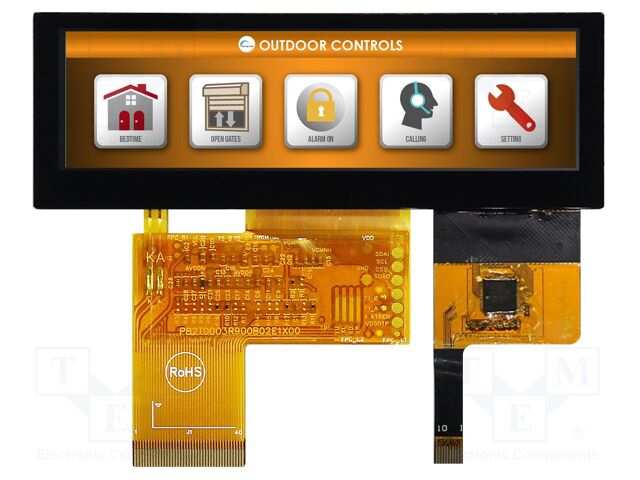 Display: TFT; 3.9"; 480x128; Illumin: LED; Dim: 105.5x37x5.13mm