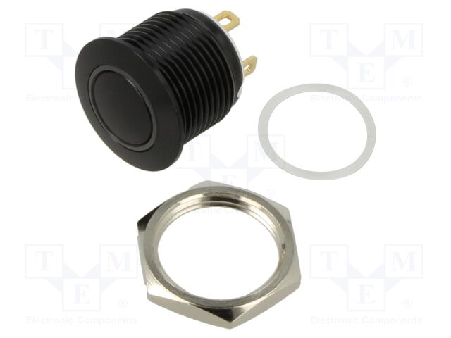 Switch: vandal resistant; SPST-NO; 2A/36VDC; IP67; OFF-(ON); green