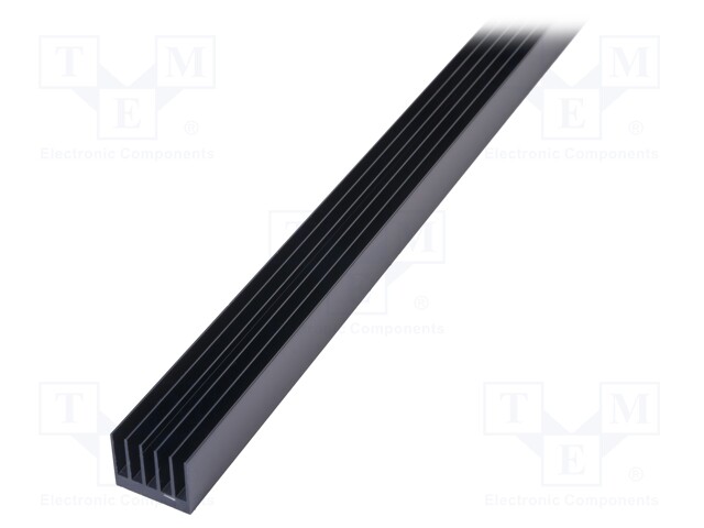 Heatsink: extruded; grilled; black; L: 1000mm; W: 41.6mm; H: 34mm