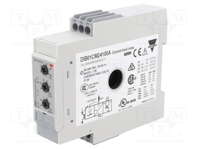 Module: current monitoring relay; AC current; 24÷240VAC; 24VDC