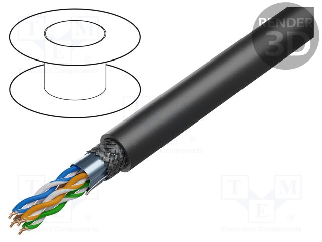 Wire; SF/UTP; industrial Ethernet,outdoor; 5e; solid; Cu; PVC
