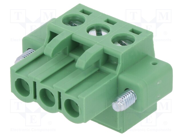 Pluggable terminal block; 5mm; ways: 3; straight; plug; female