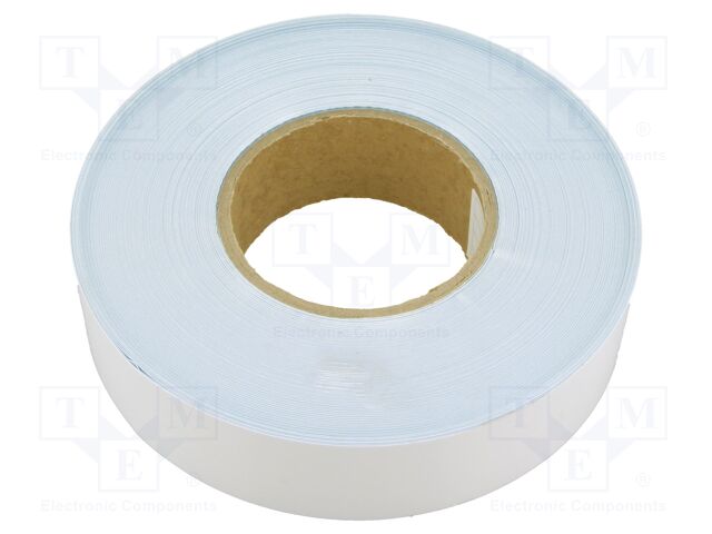 Tape: heat transfer; W: 38.1mm; L: 50m; Thk: 0.25mm; 0.6W/mK; white