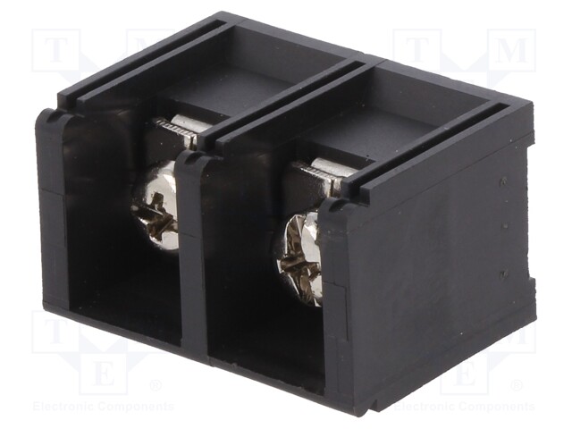 PCB terminal block; straight; 16mm; ways: 2; on PCBs; 6mm2; tinned