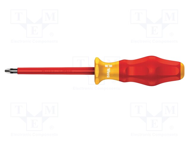 Screwdriver; insulated; Phillips; PH1; Blade length: 80mm; 1kVAC