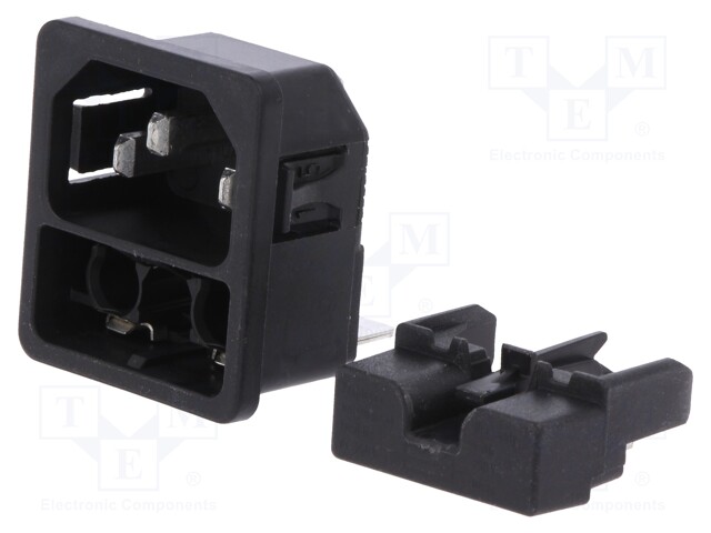 Connector: AC supply; socket; male; 10A; 250VAC; IEC 60320