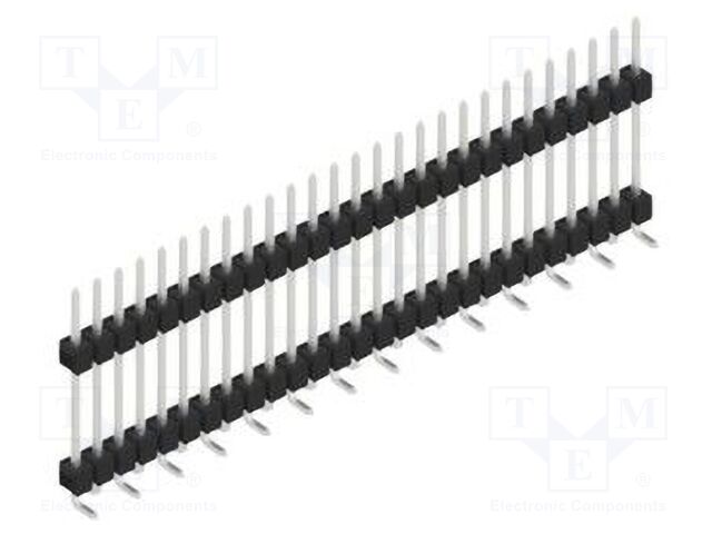 Connector: pin strips; pin header; male; PIN: 27; 2.54mm; SMT; 1x27