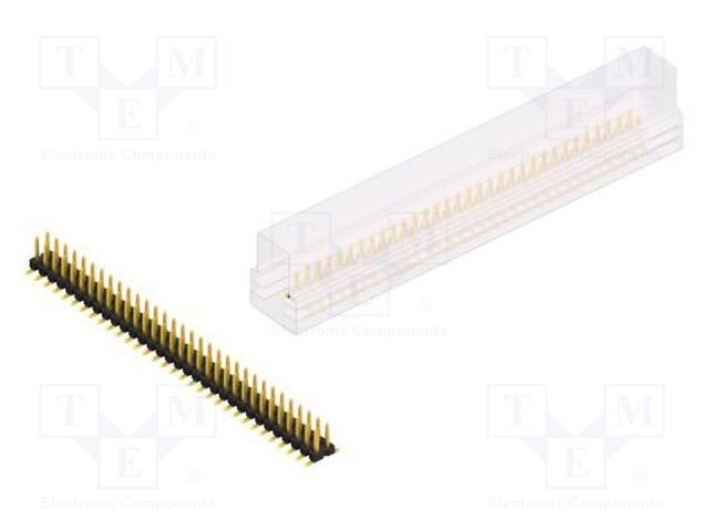 Connector: pin strips; pin header; male; PIN: 64; 2.54mm; SMT; 2x32