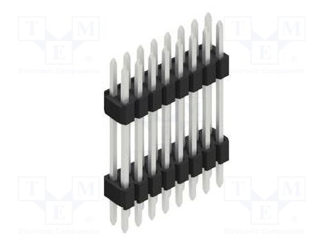 Connector: pin strips; pin header; male; PIN: 16; 1.27mm; THT; 2x8