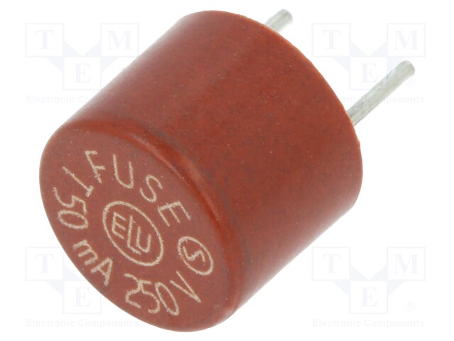 Fuse: fuse; time-lag; 50mA; 250VAC; Pitch: 5.08mm; Package: bag