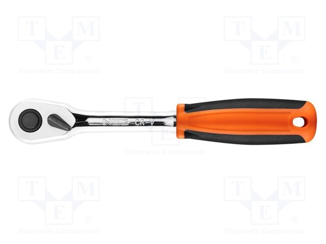 Rattle; 3/8"; straight,with switch; 200mm; Teeth: 45