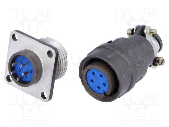 Socket,plug; Connector: circular; DS1110-06; male,female; PIN: 5