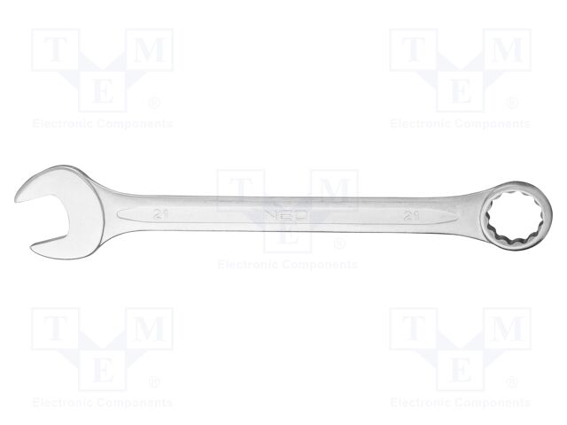 Wrench; combination spanner; 21mm; Chrom-vanadium steel; L: 250mm