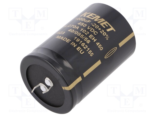 Capacitor: electrolytic; 1mF; 450VDC; ESR: 148mΩ; SNAP-IN; ±20%