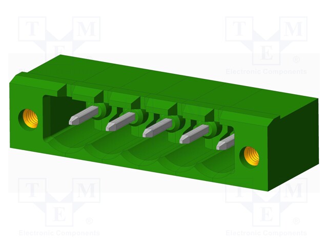 Connector: pluggable terminal block; socket; male; angled 90°