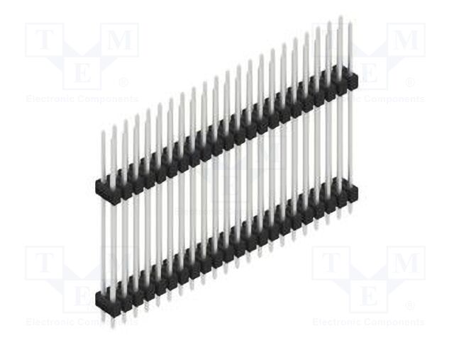 Connector: pin strips; pin header; male; PIN: 44; 2.54mm; THT; 2x22