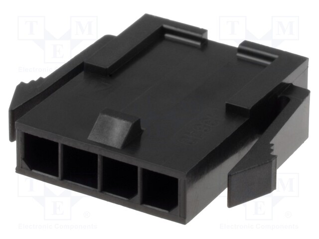 Plug; wire-wire; male; Micro-Fit 3.0; 3mm; PIN: 4; w/o contacts