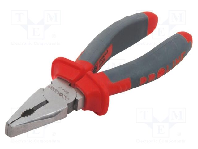 Pliers; universal; ergonomic two-component handles; 180mm