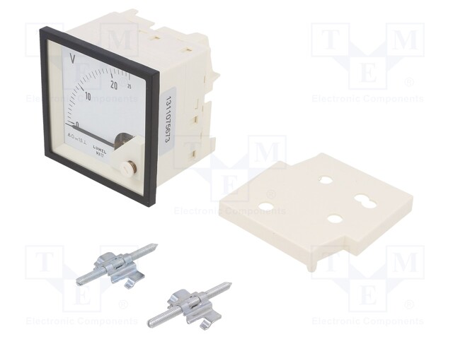 Meter; on panel; analogue; 0÷25V; Class: 1,5; IP52; Length: 61mm