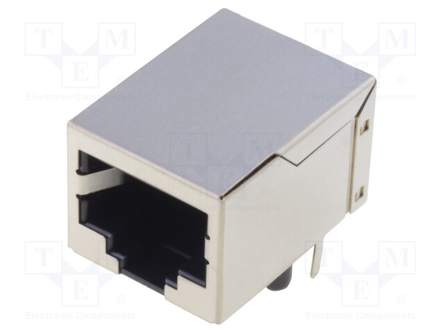 Socket; RJ45; PIN: 8; shielded; Layout: 8p8c; THT; angled 90°