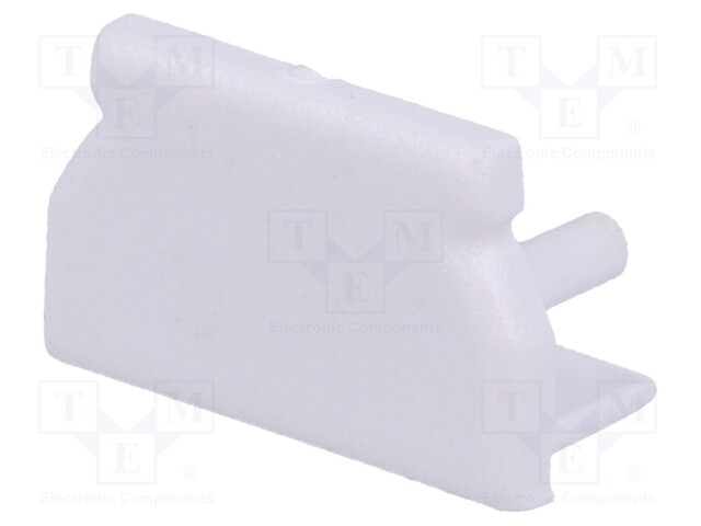 Cap for LED profiles; white; ABS; Application: UNI12