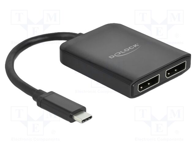 Splitter; DisplayPort 1.4; 4K,HDR,UHD 2160p; 0.25m; black; black