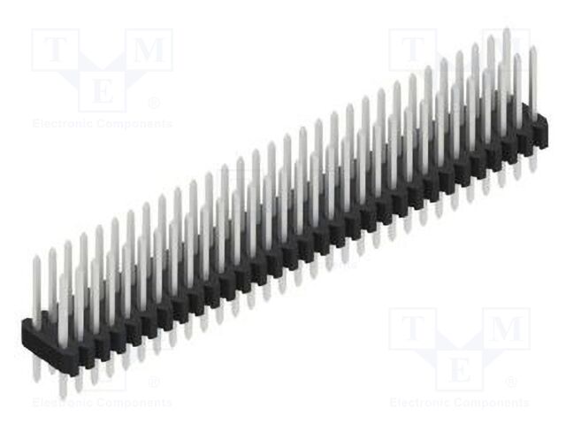 Connector: pin strips; pin header; male; PIN: 62; 1.27mm; THT; 2x31