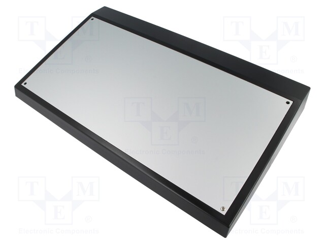 Enclosure: desktop; ABOX; X: 400mm; Y: 230mm; Z: 86.5mm; ABS; black