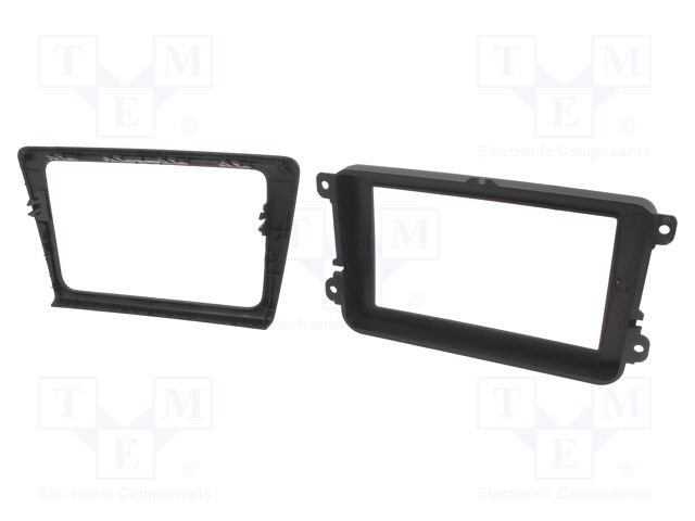 Radio mounting frame; Škoda; 2 DIN; black