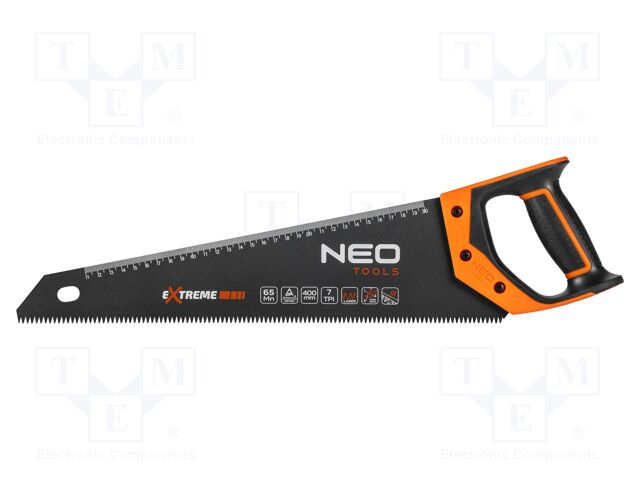 Saw; wood; 7teeth/inch; 400mm; Plating: PTFE