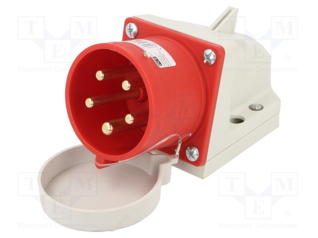 Connector: AC supply 3-phase; socket; male; 32A; 400VAC; IEC 60309