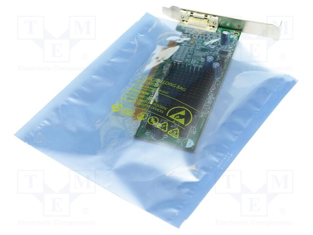 Protection bag; ESD; L: 305mm; W: 102mm; D: 75um; 100pcs; <100GΩ