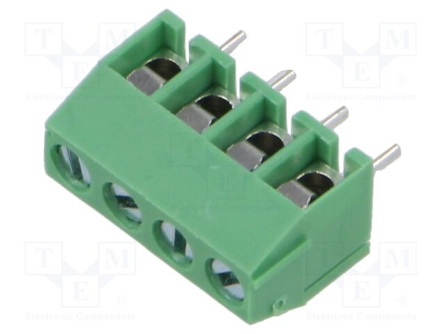Connector: PCB terminal block; T5; 10A; terminal; PIN: 4; angled