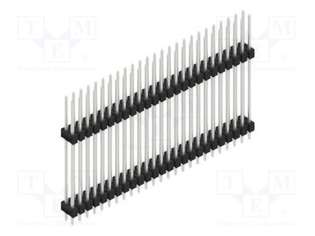 Connector: pin strips; pin header; male; PIN: 50; 2.54mm; THT; 2x25