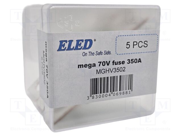 Fuse: fuse; 350A; 70VDC; automotive; 68mm; M8 screw; 68x16x10.5mm